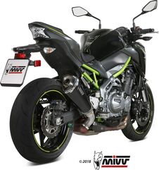 MIVV / ミヴマフラー SPORT SLIP-ON Muffler DELTA RACE STEEL BLACK For KAWASAKI Z900 | K.045.LDRB