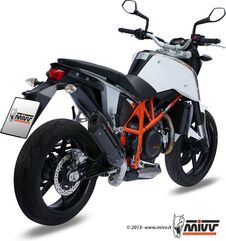 MIVV / ミヴ- SPORT スリップオン スチール、黒 for KTM 690 DUKE (12-) | KT.010.L9