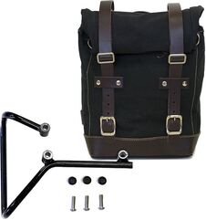 Unit Garage SIDE PANNIER CANVAS + SUBFRAME HUSQVARNA SVARTPILEN 701, Black-Brown | U001-3002-Black-Brown