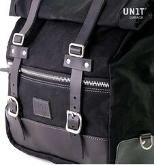 Unitgarage / ユニットガレージ A universal side bag in Canvas, Black/Black | U003-Black-Black