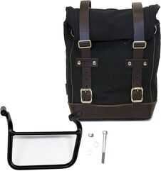 Unit Garage SIDE PANNIER CANVAS + LEFT SUBFRAME TRIUMPH SCRAMBLER 1200 XC_XE, Black-Brown | U001-1019SX-Black-Brown