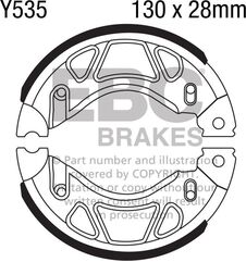 EBCブレーキ Plain モーターサイクル リプレイスメント ブレーキシューズ リア右側用 | Y535
