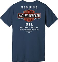 Harley-Davidson Men'S Oil Can Tee, Ensign Blue | 99075-22VM