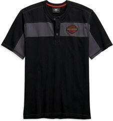 Harley-Davidson Copperblock Short Sleeve Henley, Black | 99082-20VM