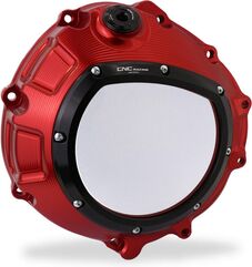 CNC Racing / シーエヌシーレーシング Clear clutch cover BMW - hydraulic control, Red/Black | CA800RB