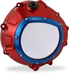CNC Racing / シーエヌシーレーシング Clear clutch cover BMW - hydraulic control, Red/Blue | CA800RL