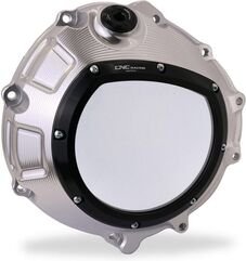 CNC Racing / シーエヌシーレーシング Clear clutch cover BMW - hydraulic control, Silver/Black | CA800SB
