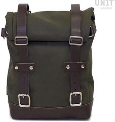 Unitgarage / ユニットガレージ Canvas side pannier 10L-14L, Green/Brown | U001_Green-Brown