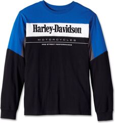 Harley-Davidson Tee-Knit, Colorblock-Design-Blue | 96053-24VM