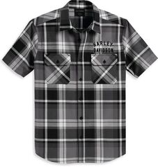 Harley-Davidson Men'S Staple Plaid Shirt, Natural Plaid | 96159-23VM