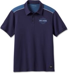 Harley-Davidson Polo-Knit, Colorblock-Design-Peacoat | 96563-23VM