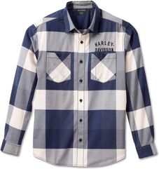 Harley-Davidson Shirt-Woven, Yarn Dyed Plaid-Peacoat | 96635-23VM