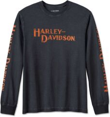 Harley-Davidson Men'S Whiplash Long Sleeve Tee, Black Beauty | 96813-23VM