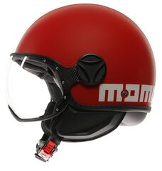 MOMO DESIGN / モモ デザイン ヘルメット FGTR CLASSIC 欧州E2206認証, CANDY マット RED/ホワイト | 21184A7001010