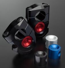 ABM / エービーエム KIT varioRiser VBK1 Ø8,6 mm, cylindrical mounting, ライザーカラー: シルバー, アジャスターカラー: レッド | 100005-F11-F17