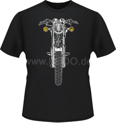 Kedo T-Shirt 'SR500 frontal', black, size M, 2-color printed, 100% cotton | 70044-M