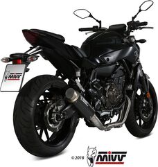 MIVV / ミヴマフラー SPORT Full sys. 2x1 Muffler GPpro CARBON WITH CATALYZER CONVERTING KIT For YAMAHA MT-07 | Y.045.L2P