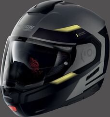 Nolan / ノーラン フリップアップ ヘルメット N90-3 REFLECTOR N-COM, FLAT LAVA GREY, Size L | N930005370361