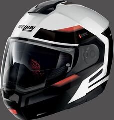 Nolan / ノーラン フリップアップ ヘルメット N90-3 REFLECTOR N-COM, White Red, Size XXS | N930005370379