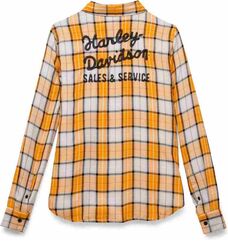 Harley-Davidson Shirt-Woven, Yarn Dyed Plaid-Radiant Yellow | 96667-22VW