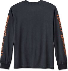 Harley-Davidson Men'S Whiplash Long Sleeve Tee, Black Beauty | 96813-23VM