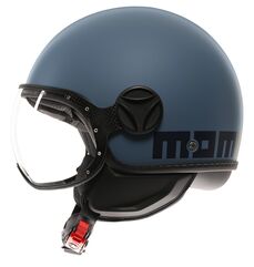 MOMO DESIGN / モモ デザイン ヘルメット FGTR CLASSIC 欧州E2206認証, モノマット ダスティ ブルー/ブルー | 21184A7001006