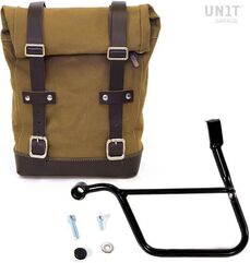 Unitgarage / ユニットガレージ Side Pannier Canvas + Left Subframe Triumph Street 900 Series (2017 until now), Beige/Brown | U001+1013SX_Beige-Brown