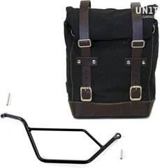 Unitgarage / ユニットガレージ Side Pannier Canvas + Subframe Bmw GS 850/1100/1150 e ADV, Black/Brown | U001+1524DX-Black-Brown