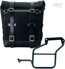 Unitgarage / ユニットガレージ Waxed suede side pannier Scram 22L-30L + Right Subframe R 1200 R LC, JetBlack | U202+2101DX-JetBlack