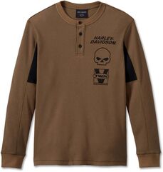 Harley-Davidson Henley-Knit, Stone Gray | 96204-24VM