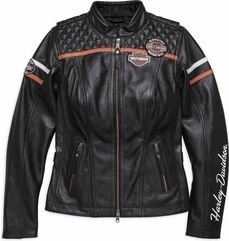 Harley-Davidson Miss Enthusiast Leather Jacket, Black | 98030-18EW
