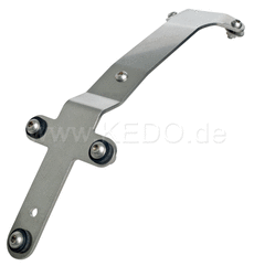 Kedo License Plate Bracket 'GibbonSlap' style, Stainless, incl Mounting material. (Additional Equipment : License Plate Lamp 62021, 63022 Stay Indicator) | 62023