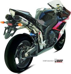 MIVV / ミヴ-SPORT SUONO- スリップオン ステンレス(カーボンエンドキャップ) 2本出し for YZF 1000 R1 (07-08) | UY.027.L7