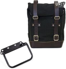 Unitgarage / ユニットガレージ Side Pannier Canvas + Subframe R80 G/S, Black/Brown | U001+1008_Black-Brown
