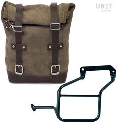 Unitgarage / ユニットガレージ Waxed Suede Side Pannier + Left Subframe Aprilia Tuareg 660, MossGrey | U002+3600SX-MossGrey