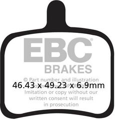 EBCブレーキ USA製 ダブルHシリーズ シンタリング ブレーキパッド リア左側用 | FA460HH