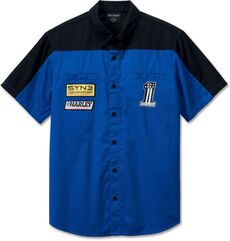 Harley-Davidson Shirt-Woven, Colorblock-Design-Blue | 96089-24VM