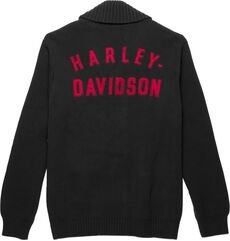 Harley-Davidson Staple Cardigan For Men, Black Beauty | 96313-23VM