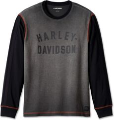 Harley-Davidson Men'S Iron Bond Longsleeve, Colorblock-Design-Light Grey | 99003-23VM