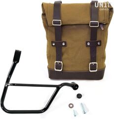 Unitgarage / ユニットガレージ Side Pannier Canvas + Right Subframe Triumph Street 900 Series (2017 until now), Beige/Brown | U001+1013DX_Beige-Brown