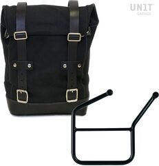 Unitgarage / ユニットガレージ Side Pannier Canvas + Left Subframe HUSQVARNA, Black/Black | U001+3007SX-Black-Black