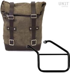 Unitgarage / ユニットガレージ Waxed Suede Side Pannier + Left Subframe Triumph Trident 660, MossGrey | U002+3500SX-MossGrey