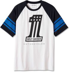 Harley-Davidson Tee-Knit, Colorblock-Design-Bright White | 96034-24VM