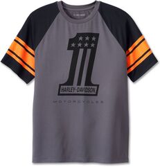 Harley-Davidson Tee-Knit, Colorblock-Design-Blackened Pearl | 96033-24VM