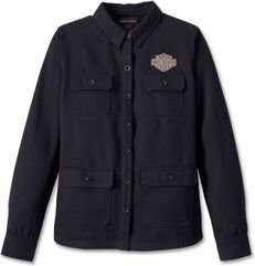 Harley-Davidson Shirt Jacket-Woven, Black Beauty | 96164-24VW