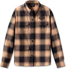 Harley-Davidson Shirt Jacket-Woven, Yarn Dyed Plaid-Tannin | 96165-24VW