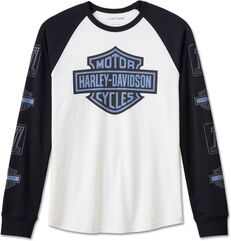 Harley-Davidson Tee-Knit, Colorblock-Design-Cloud Dancer | 96846-23VM
