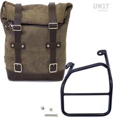 Unitgarage / ユニットガレージ Waxed Suede Side Pannier + Left Subframe Ducati Scrambler 1100, MossGrey | U002+1010SX-MossGrey