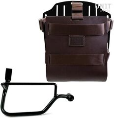 Unitgarage / ユニットガレージ Carrying system in aluminum with adjustable leather front, Quick Release System and frame (2016 until now), Brown/Black | U085+U000+1017DX-Brown-Black