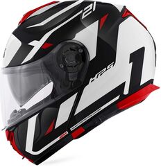 GIVI / ジビ Flip-up helmet X.21 EVO NUMBER Black|White/Red, Size 54/XS | HX21RNBBR54